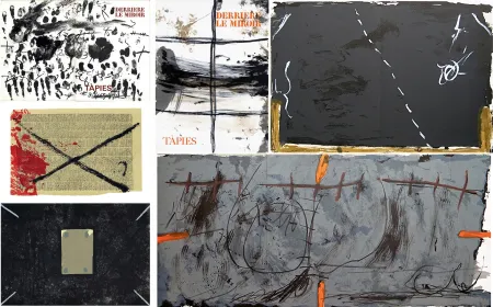 插图书 Tàpies - COLLECTION COMPLÈTE des 7 volumes de la revue DERRIÈRE LE MIROIR consacrés à Antoni Tàpies: 30 LITHOGRAPHIES (de 1967 à 1982).