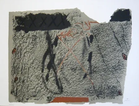 石版画 Tàpies - Composition