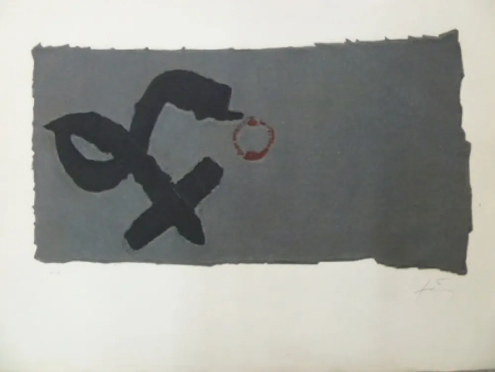 蚀刻版画 Tàpies - CREU DEFORMADA