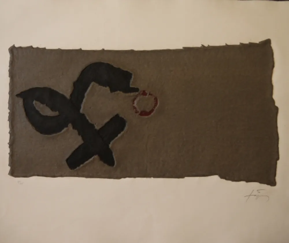 金刚砂版画 Tàpies - CREU DEFORMATA