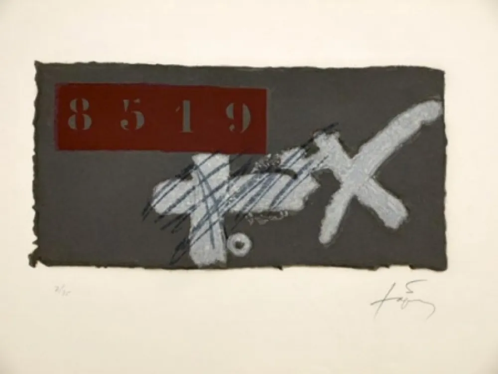 蚀刻版画 Tàpies - CREU I ICS