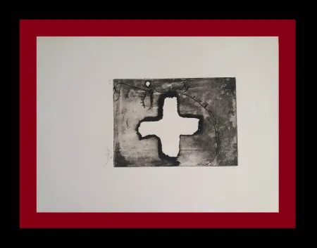 版画 Tàpies - Creu sobre cap