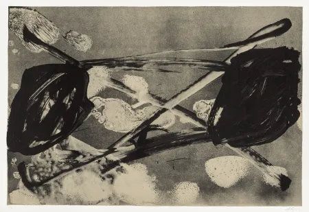 石版画 Tàpies - Empreinte barrée 