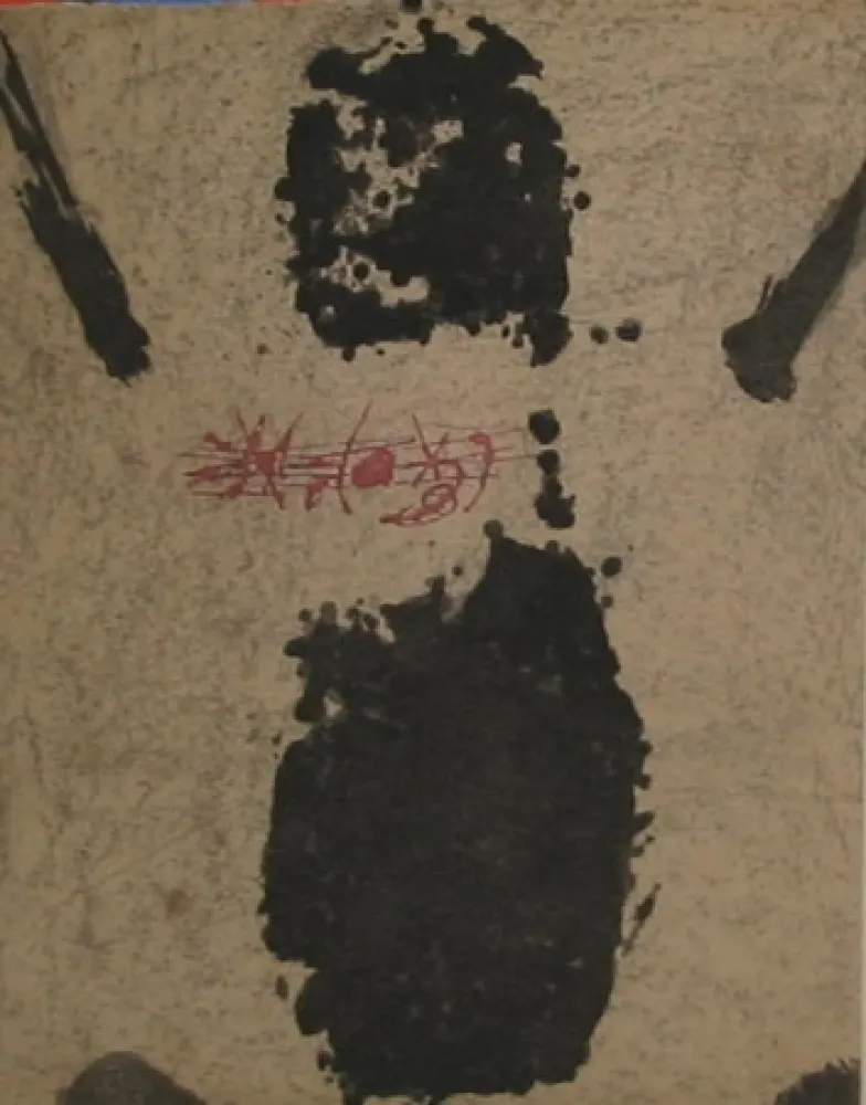 版画 Tàpies - Empreinte de pied