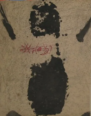 版画 Tàpies - Empreinte de pied