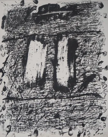 石版画 Tàpies - Empreinte et Numération 