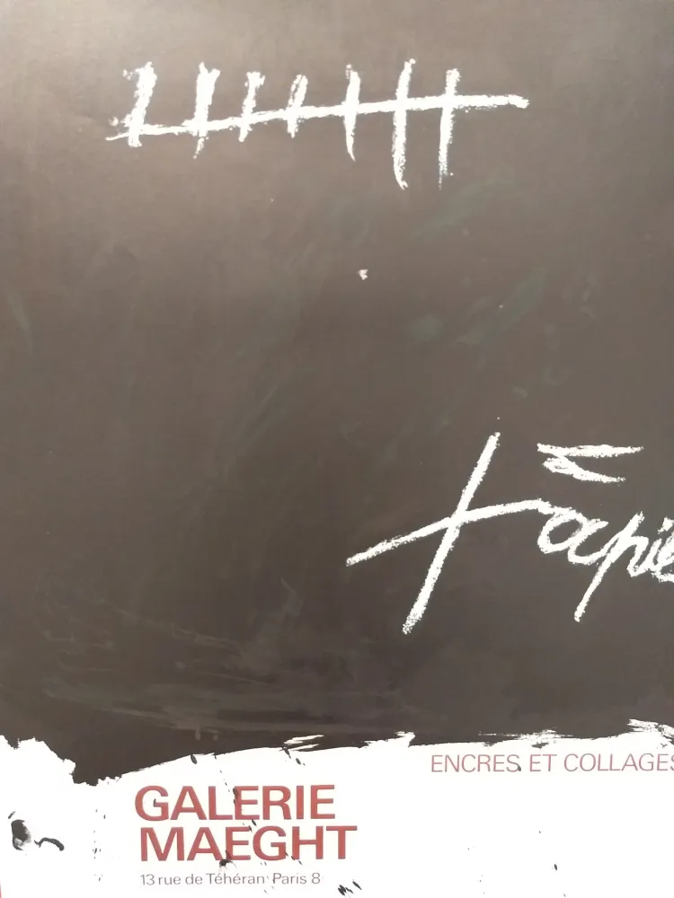 海报 Tàpies - Encres et collages