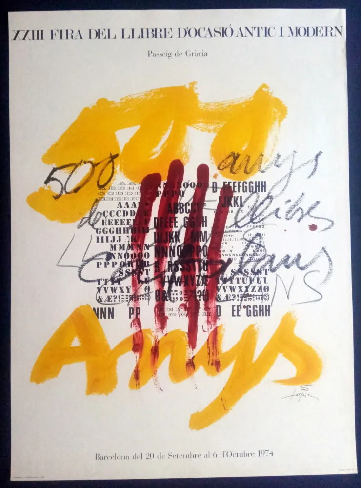 海报 Tàpies - Fira del llibre Antíc i Modern