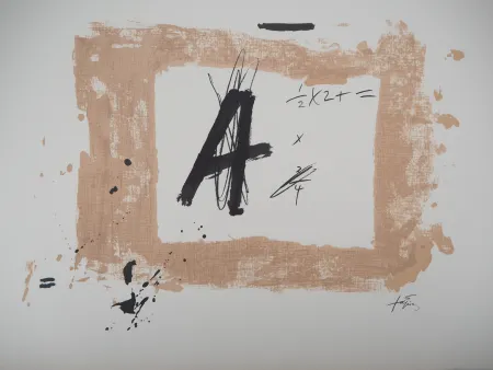 石版画 Tàpies - Formules, Errances mathématiques
