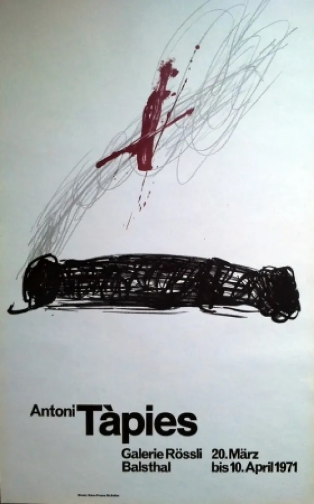 海报 Tàpies - GALERIE ROSSLI. 300 EJ. GALFETTI 247.