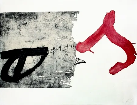 版画 Tàpies - La lettre S