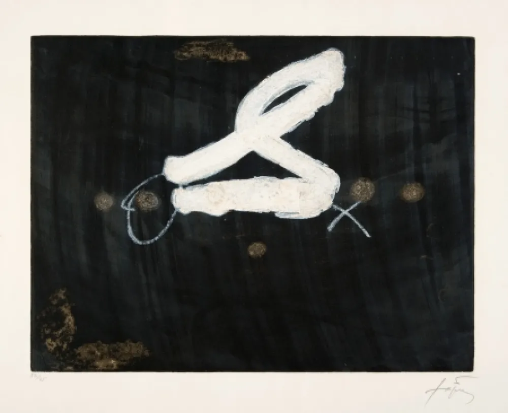 蚀刻版画 Tàpies - La S