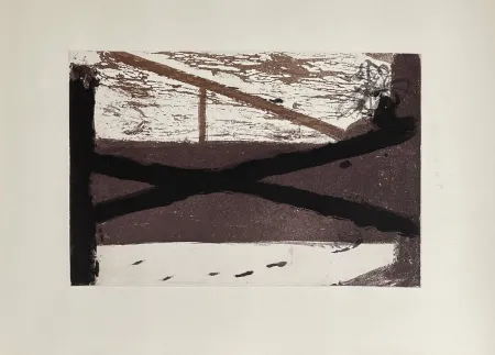 版画 Tàpies - Le lit