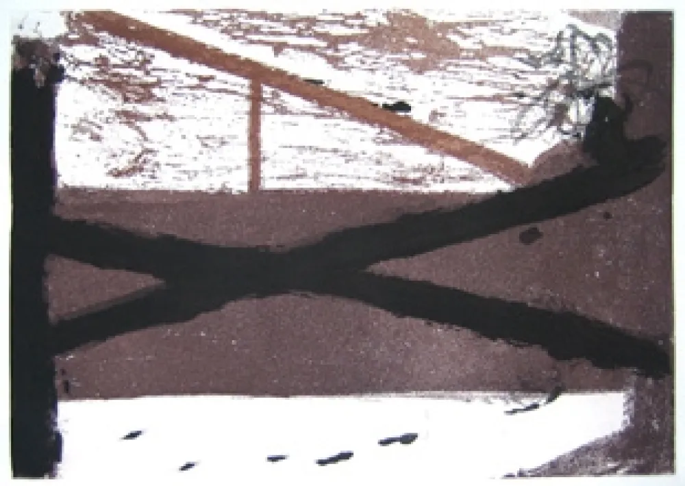 版画 Tàpies - Le lit