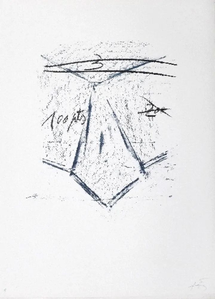 石版画 Tàpies - LLambrec 12