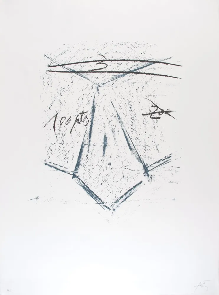 石版画 Tàpies - Llambrec 12