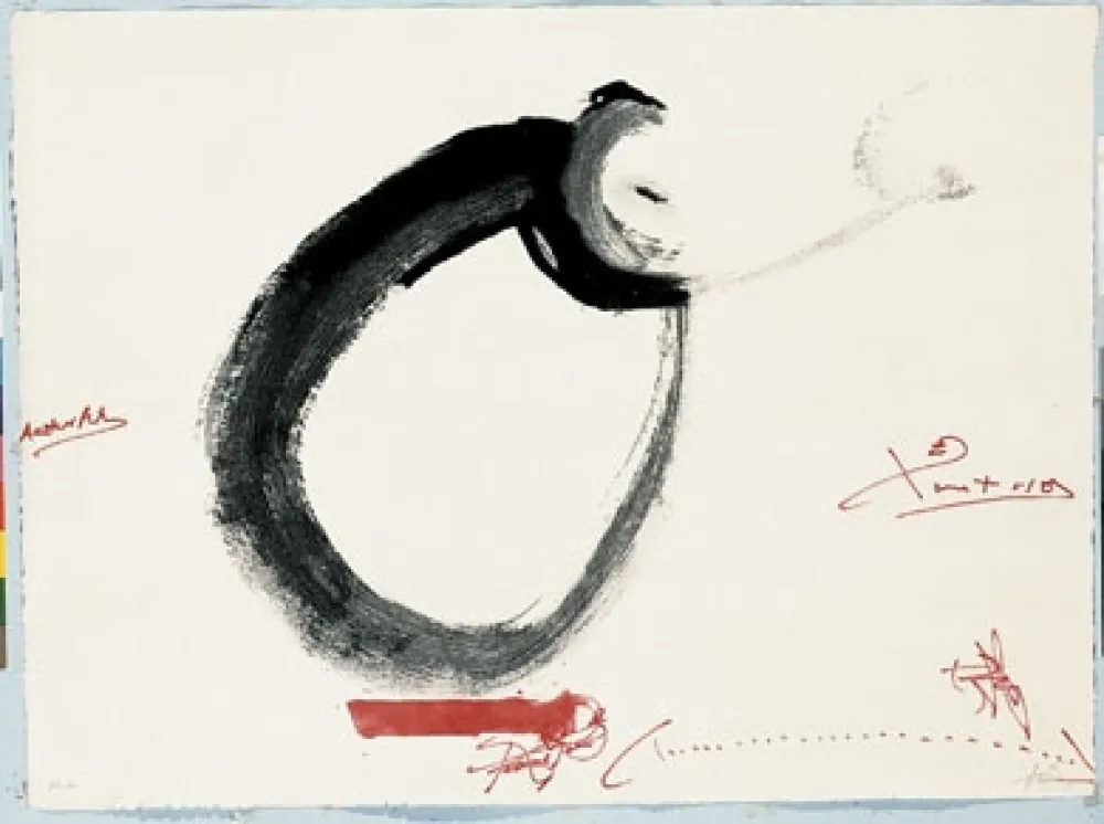 版画 Tàpies - Lletra O