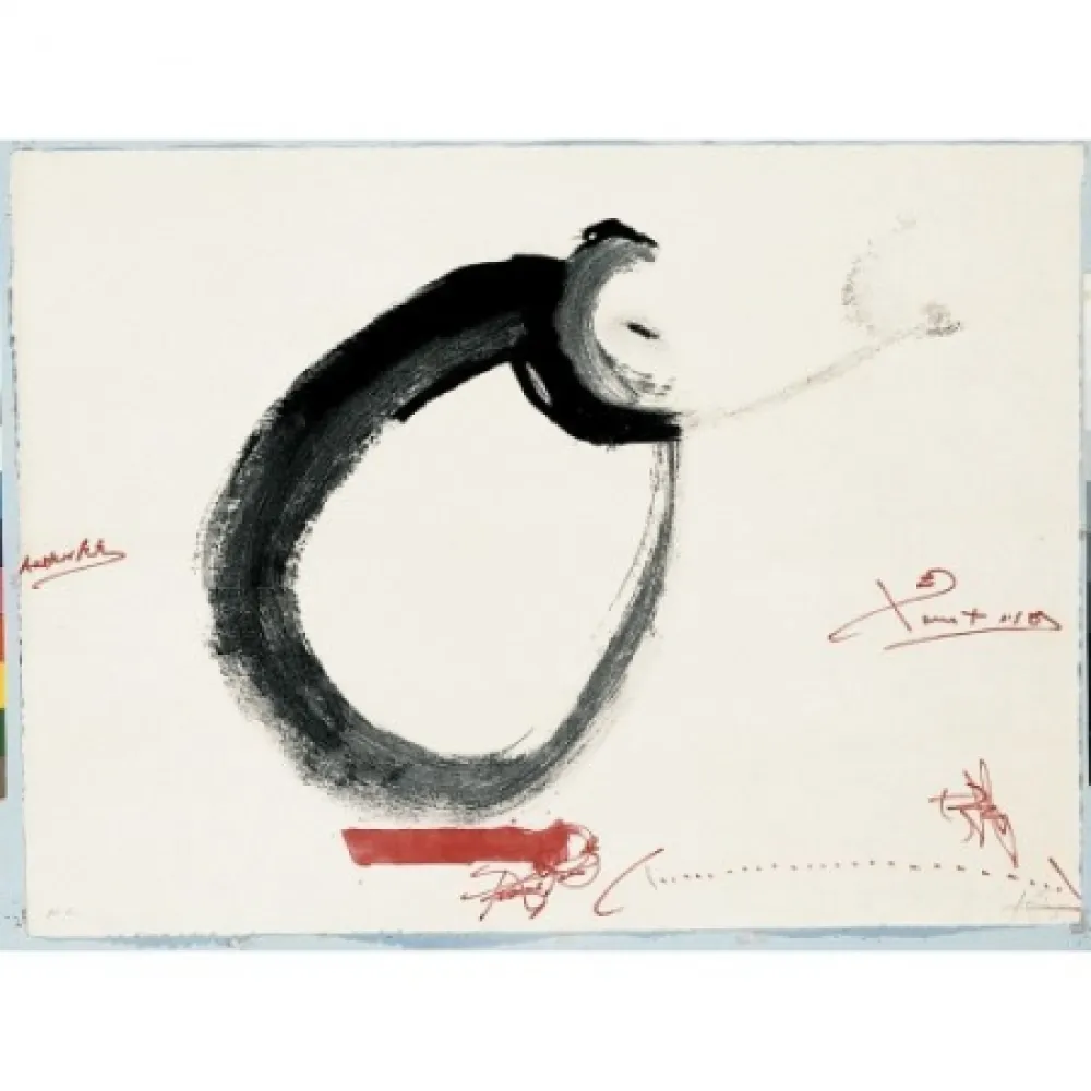 版画 Tàpies - Lletra O