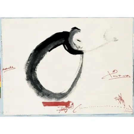 版画 Tàpies - Lletra O