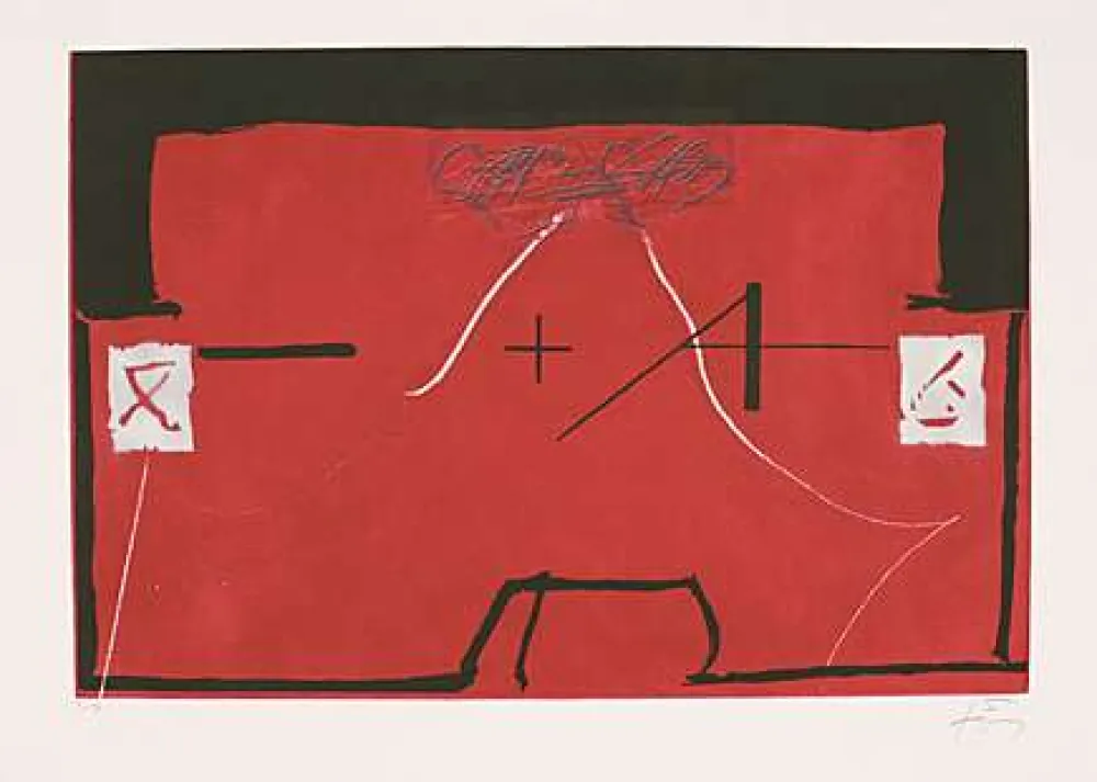 版画 Tàpies - Ohne Titel