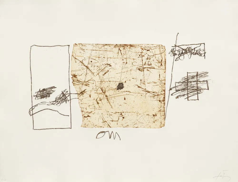 版画 Tàpies - Om 