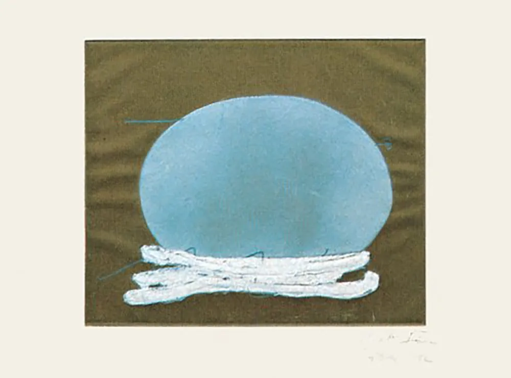 版画 Tàpies - Oval i blanc