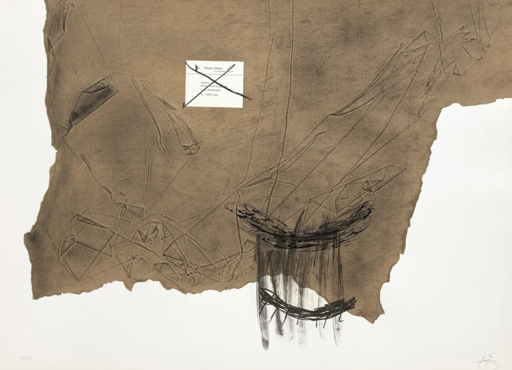 版画 Tàpies - Papier kraft