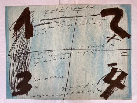 石版画 Tàpies - Placards 