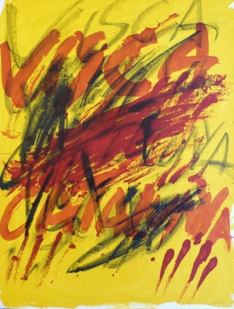 石版画 Tàpies - Poems 6