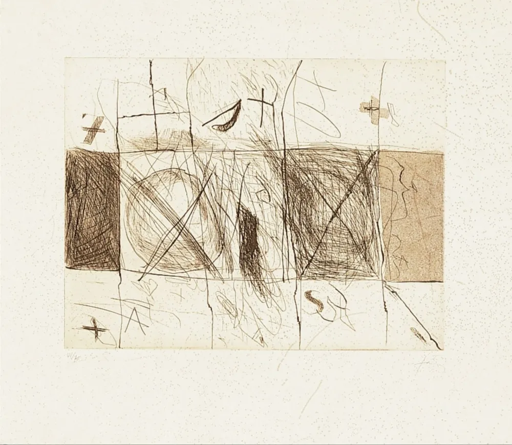 版画 Tàpies - Quadrats i grafismes