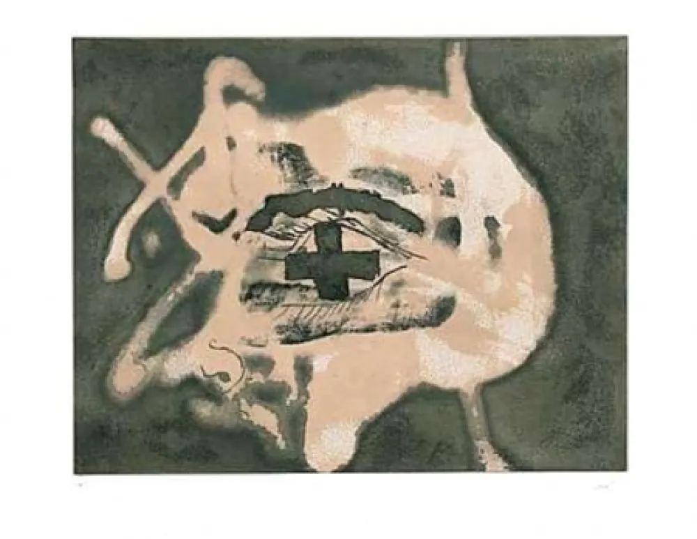 版画 Tàpies - Relief Sable