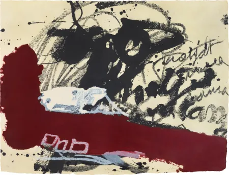 金刚砂版画 Tàpies - Roig i negre