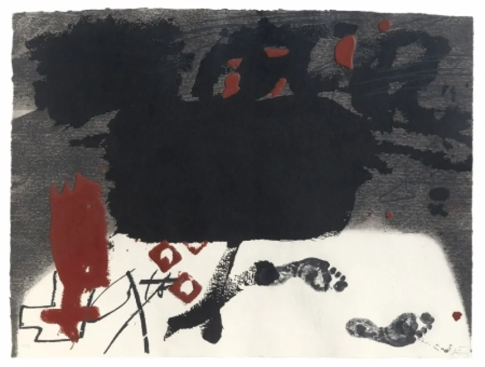 金刚砂版画 Tàpies - Roig i Negre 4
