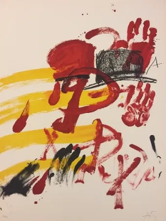石版画 Tàpies - Sans titre 2