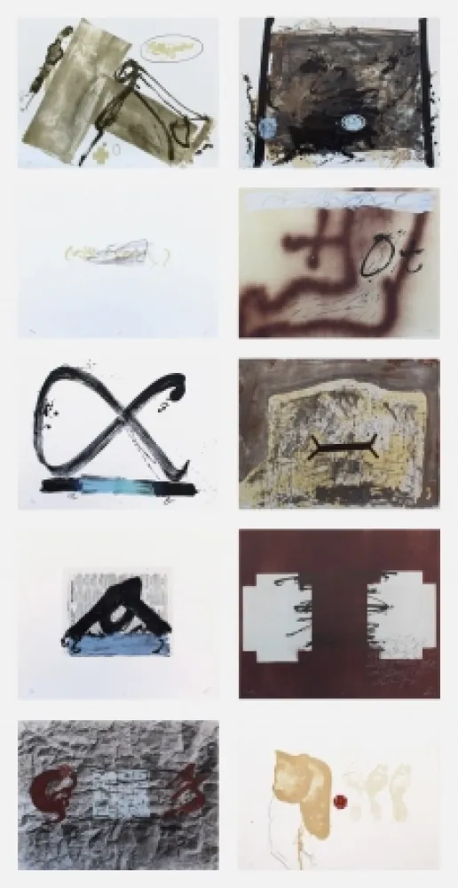 石版画 Tàpies - Suite 63 x 90