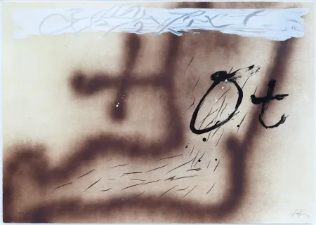 石版画 Tàpies - Suite 63 x 90 (No 4)