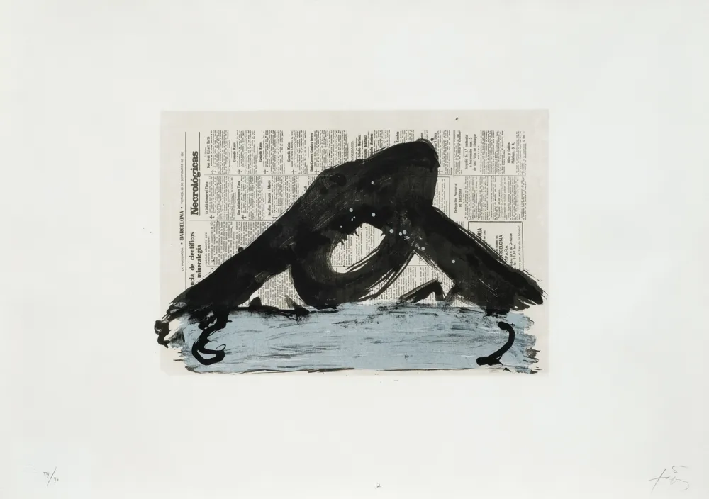 石版画 Tàpies - Suite 63 x 90 (No 7)