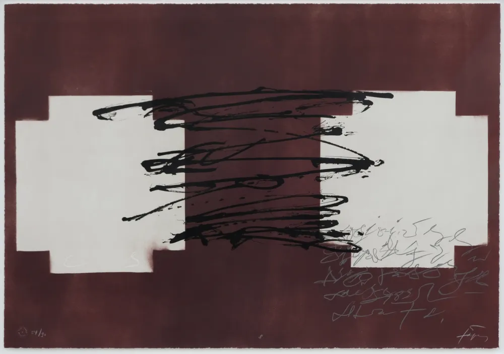 石版画 Tàpies - Suite 63 x 90 (No 8)