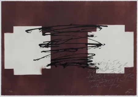 石版画 Tàpies - Suite 63 x 90 (No 8)