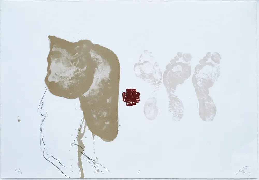 石版画 Tàpies - Suite 63 x 90 (No 9)