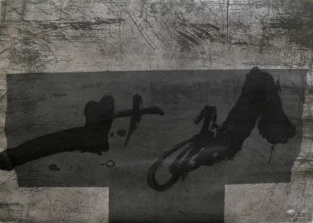 版画 Tàpies - T inversé
