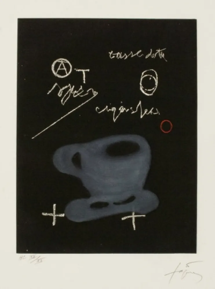 版画 Tàpies - Tasse (Cup)