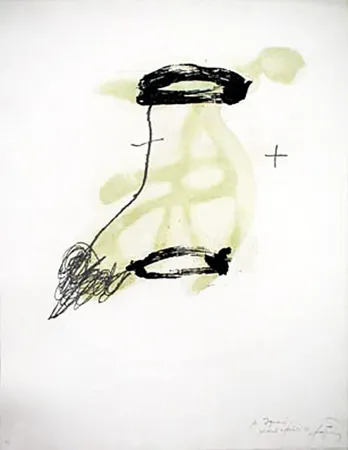 版画 Tàpies - Un Fragment De Statue