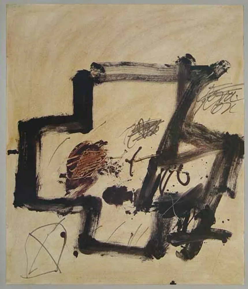 胶版印刷 Tàpies - Untitled