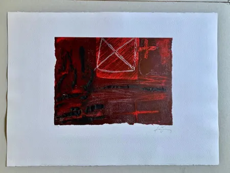 金刚砂版画 Tàpies - Untitled 