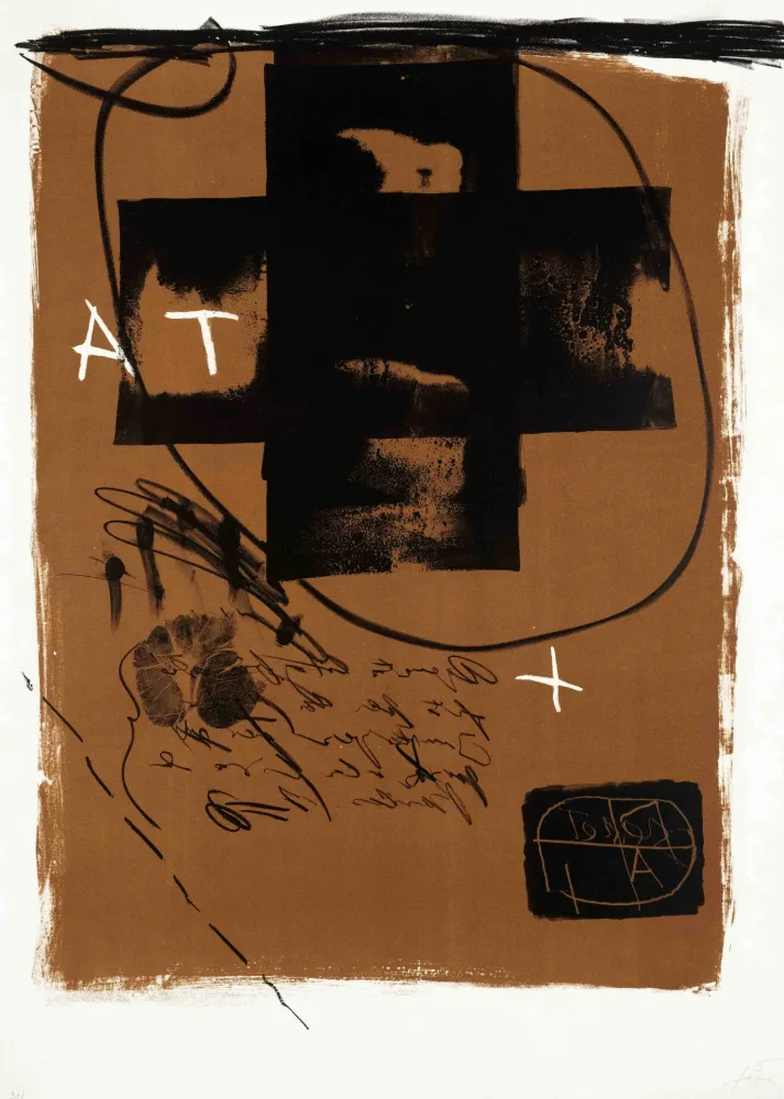 石版画 Tàpies - Untitled