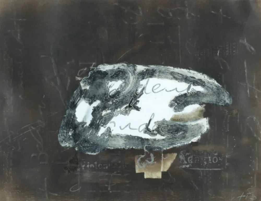 石版画 Tàpies - Variaciones sobre un tema musical, 10