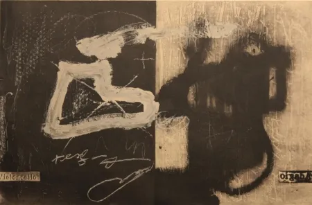 石版画 Tàpies - Variations 13