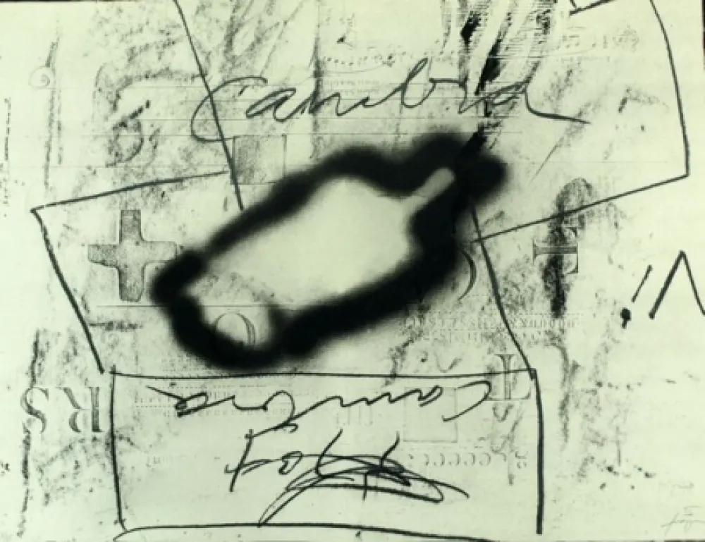 石版画 Tàpies - VARIATIONS SUR UN THÈME MUSICAL 3