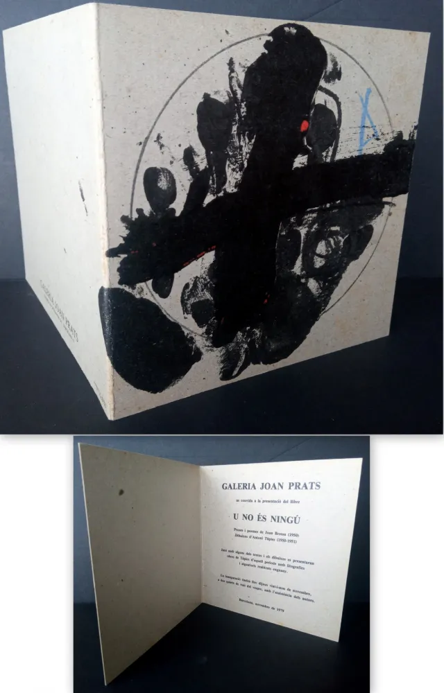 石版画 Tàpies - Vernissage U no es Ningú Galería oan Prats